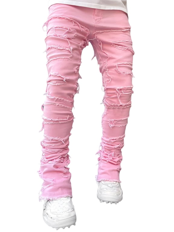 Mid Lint-Free Comfort Fit Cotton Jeans, (Men's)