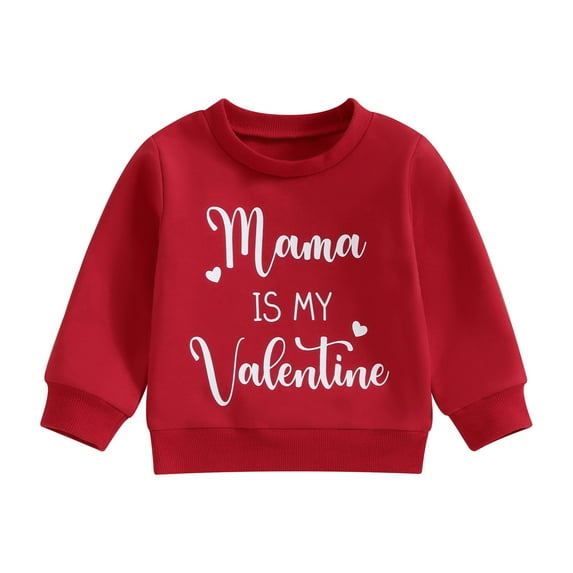 Musuos Mommy and Me Matching Outfits, Valentine's Day Long Sleeve Letter Heart Print Sweatshirts Pullovers Fall Clothes