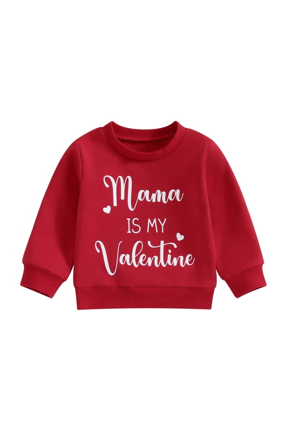 Mommy and Me Matching Outfits, Valentine's Day Long Sleeve Letter Heart Print Sweatshirts Pullovers Fall Clothes