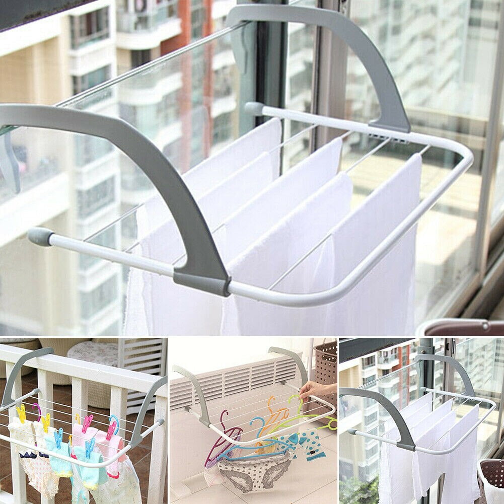 GIVIMO Clothes Drying Rack, Foldable Large Drying Hanger for Indoor and  Outdoor Use, White