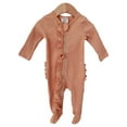 thumbnail image 1 of Musuos Newborn Baby Boy Girls One-piece Footed Pajamas Solid Color Long Sleeve Round Neck Ruffle Nightclothes, 1 of 6