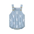 thumbnail image 1 of Musuos Newborn Baby Easter Romper 3 6 12 18M Cute Rabbit Pattern Sleeveless Jumpsuit, 1 of 8