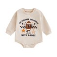 thumbnail image 1 of Musuos Newborn Baby Sweatshirt Romper 3M 6M 12M 18M Football Outfit Long Sleeve Round Neck Star Print Bodysuit Infant Playsuit, 1 of 9