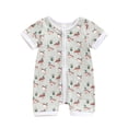 thumbnail image 1 of Musuos Newborn Boys Summer Jumpsuit 3M 6M 12M 18M Casual Duck Print Front Zipper Short Sleeve Romper for INfant Casual Clothes, 1 of 9