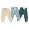 thumbnail image 1 of Musuos Toddler 3 Piece Long Pants 6 12 18 24M 3T Winter Baby Solid Color Slim Fit Ribbed Bottom Infant Knitted Pull-Up Pants, 1 of 10