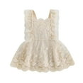 thumbnail image 1 of Musuos Toddler Baby Girls Lace Dress, 3 6 9 12 18 24M 3T Sleeveless Backless Floral Embroidery Princess Dress, 1 of 9
