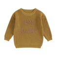 thumbnail image 1 of Musuos Toddler Boys Autumn Winter Sweater 1 2 3 4 5T Long Sleeve Letter Embroidery Pullover Knitwear, 1 of 10