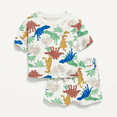thumbnail image 1 of Musuos Toddler Boys Shorts Set, 9 12 18 24M 3 4Y Dinosaur Print Short Sleeve T-shirt with Elastic Waist Shorts Toddler Set Summer Outfit, 1 of 10