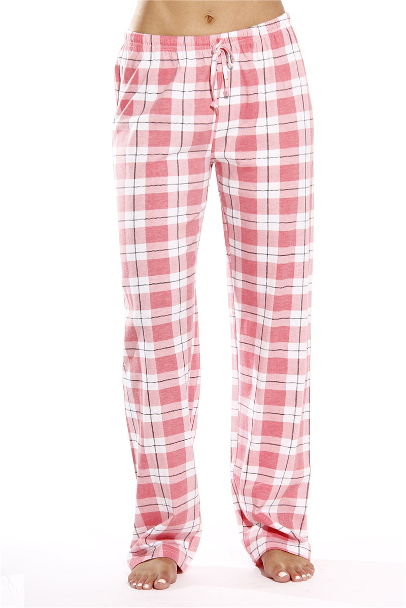 Cotton Blend Checked Pyjama Bottoms