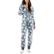 Musuos Women Christmas Non-Footed Hooded Pajama Onesie Cute Fall ＆ Winter Sleepwear