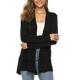 thumbnail image 1 of Musuos Women Simple Style Cardigan, Solid Color Long Sleeve Knitwear with Pockets Casual Outwear, S/ M/ L/ XL/ XXL, 1 of 6