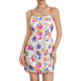 thumbnail image 1 of Musuos Women Sling Dress, Sleeveless Backless Sequined Flower Club Party One-Piece Dress, 1 of 10