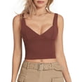 thumbnail image 1 of Musuos Women Solid Color Camisoles Sleeveless Backless V-Neck Tank Tops for Summer Casual Daily, 1 of 10