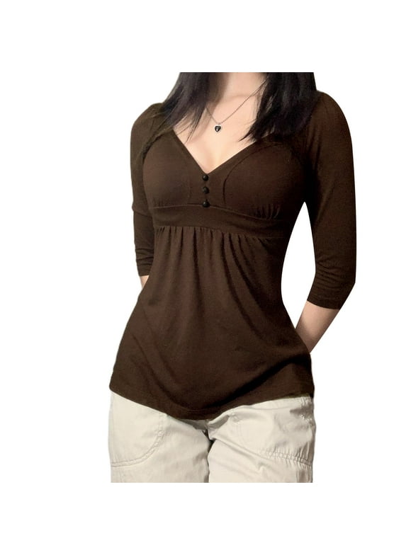 Elbow Length Sleeve Tops