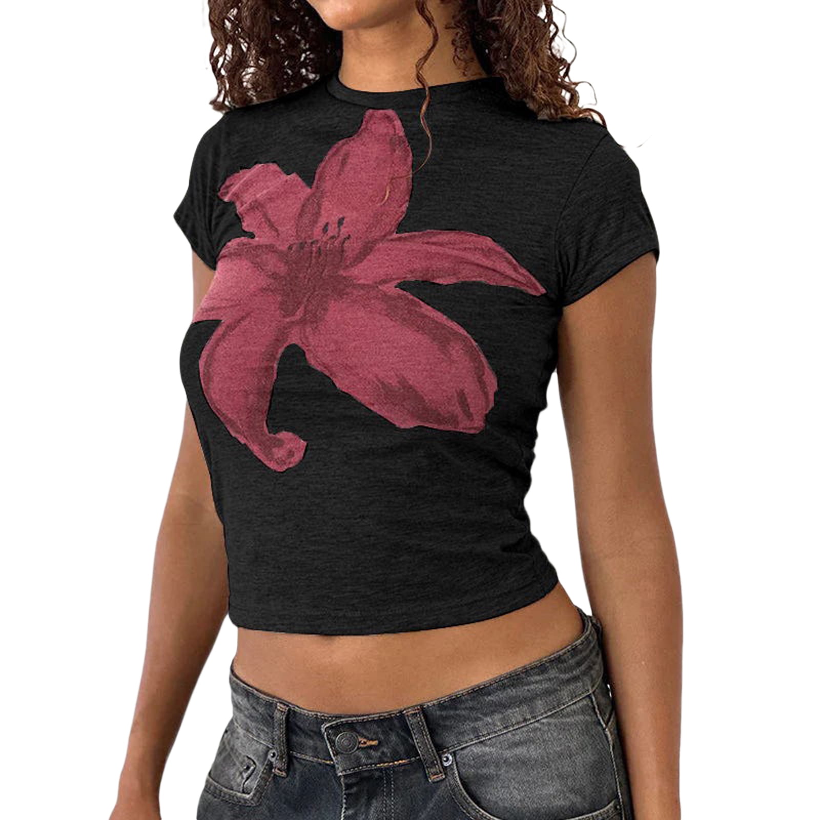 Women’s Short-Sleeve T-Shirt with Crown Print – Summer Casual main image 0