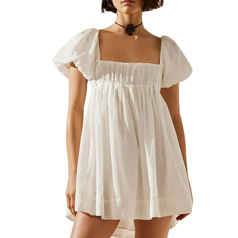 Sweet Solid Solid Color V Neck Sling Dress Dresses(5 Colors) Sweet Solid Solid Color V Neck Sling Dress Dresses(5 Colors)