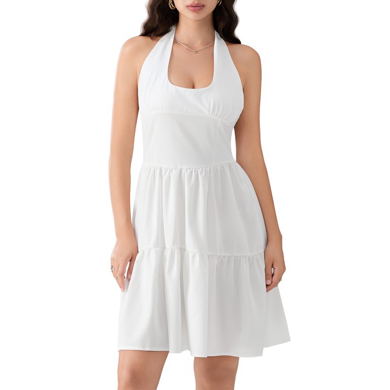 halter high low dress Betsy & Adam Petite Ruffled High-Low Sleeveless Gown - Red main image 1