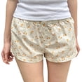 thumbnail image 1 of Musuos Women's Summer Mini Shorts Casual Loose Fitting Elastic Waist Floral/Stripe/Plaid Short Pants, 1 of 7