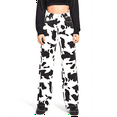 thumbnail image 1 of Musuos Women’s Wide Leg Jeans Fashion Cow Pattern Printing High-waist Denim Long Pants with Pocket, 1 of 7