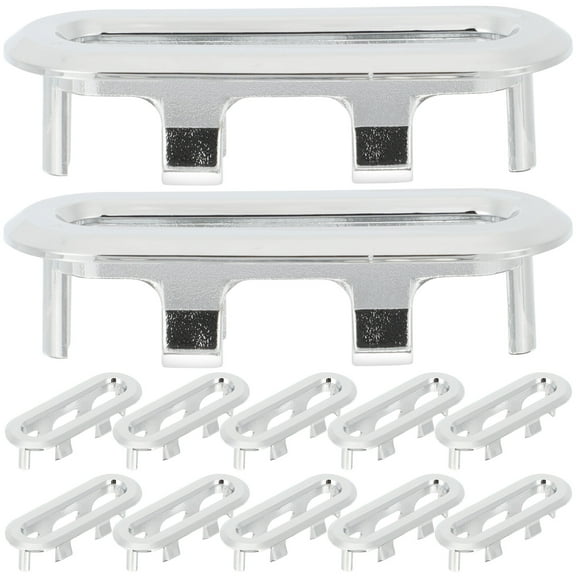 OFFIGAM 10pcs Plastic Bathroom Sink Overflow Covers for Water Prevention and Drain