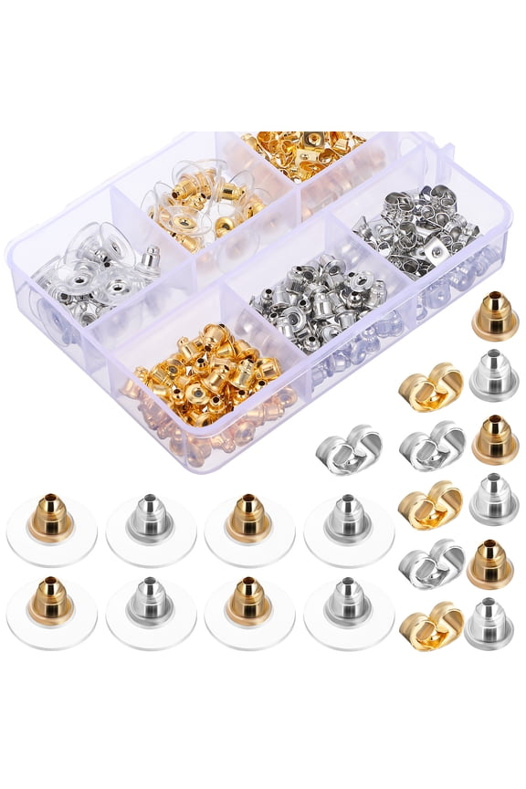 Mutably 170 Pcs Earring Backs Replacements Clear Earring Backs Rubber Locking Earring Backs Pierced Earring Backs
