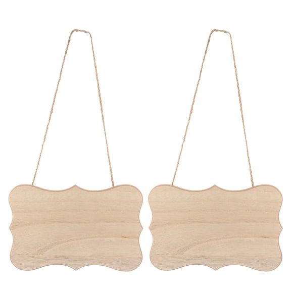 SWETRACE DIY Painting Wood Plaque Wooden Sign Decorators Beige Reminder Shop Use 2Pcs