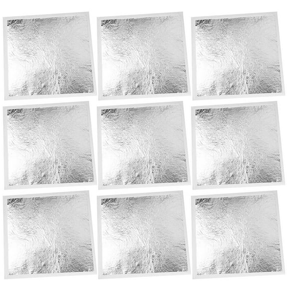 Mutably 200pcs Leaf Sheets Silver Leaf Paper For Craft Gilding Crafting Decoration Frames Furniture