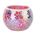 thumbnail image 1 of Mutably Bowl Tealight Holder Cracked Glass Votive Candleholder Decorative Scented Cup for Wedding Home Table Centerpieces ( Colorful ), 1 of 10