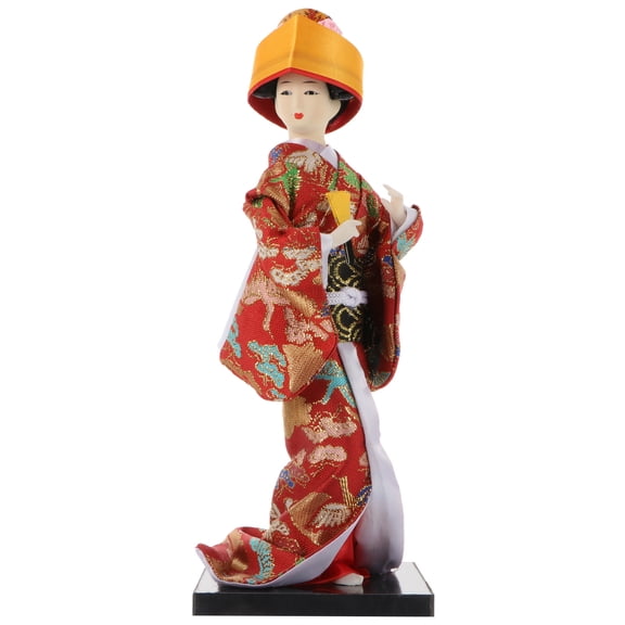 OFFIGAM Asian Figurine Statue Multi-colored Foam Doll Decorative for Living Room