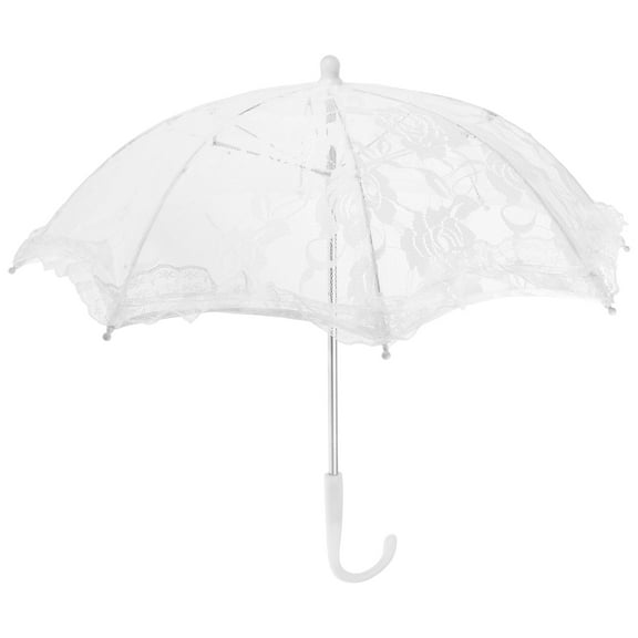 Mutably Lace Umbrella Parasol Umbrella Bride Costume Accessory for Wedding Party Celebration