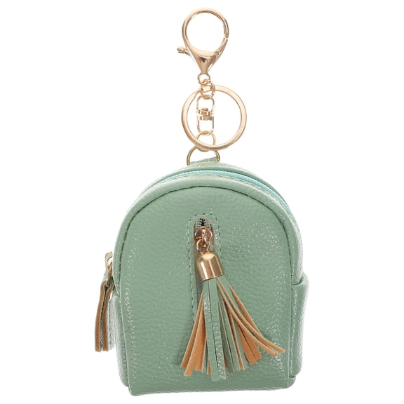 WORGEOUS Elegant Key Chain Bag for Women with PU Material and Creative Backpack Design Blue 1 Pc