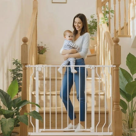Mutak Baby Gate Safety Stair Gate Dog Fence Doorway 29.5"-48"W x 30"H