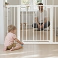 thumbnail image 1 of Mutak Baby Safety Gate, Baby Gates for Top Stairs Doorway, 29.5''- 59.8''Wide, High 36" , Pressure Mount, White, 1 of 13