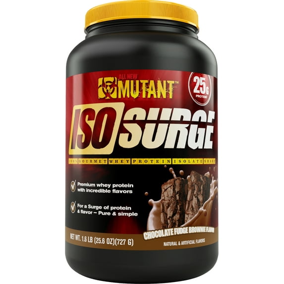 Mutant Iso Surge Protein Isolate Powder, Chocolate Fudge Brownie, 1.6 Pound