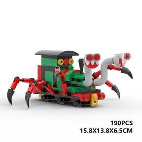 Mutant Spider Train Creature Building Block Set, Monster Vehicle Brick Assembly Model