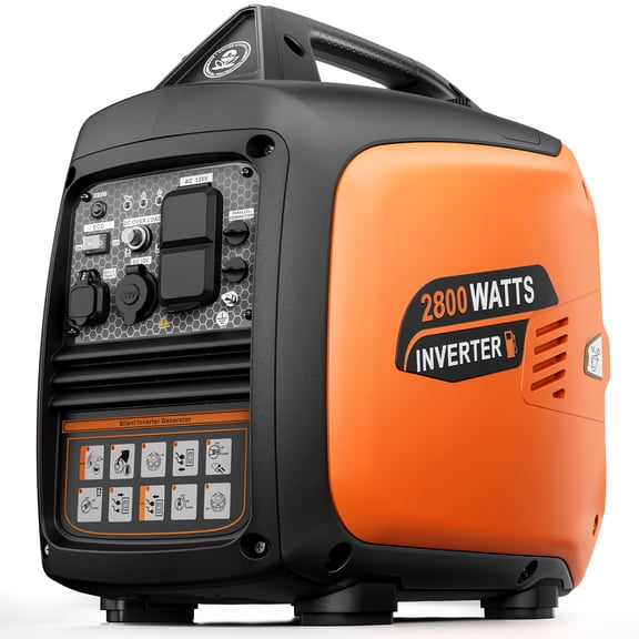 Mutaomay 2800W Quiet Inverter Generator, Portable Gas Generator with ECO Mode, Parallel Capability for RV, Camping and Emergency Home Backup