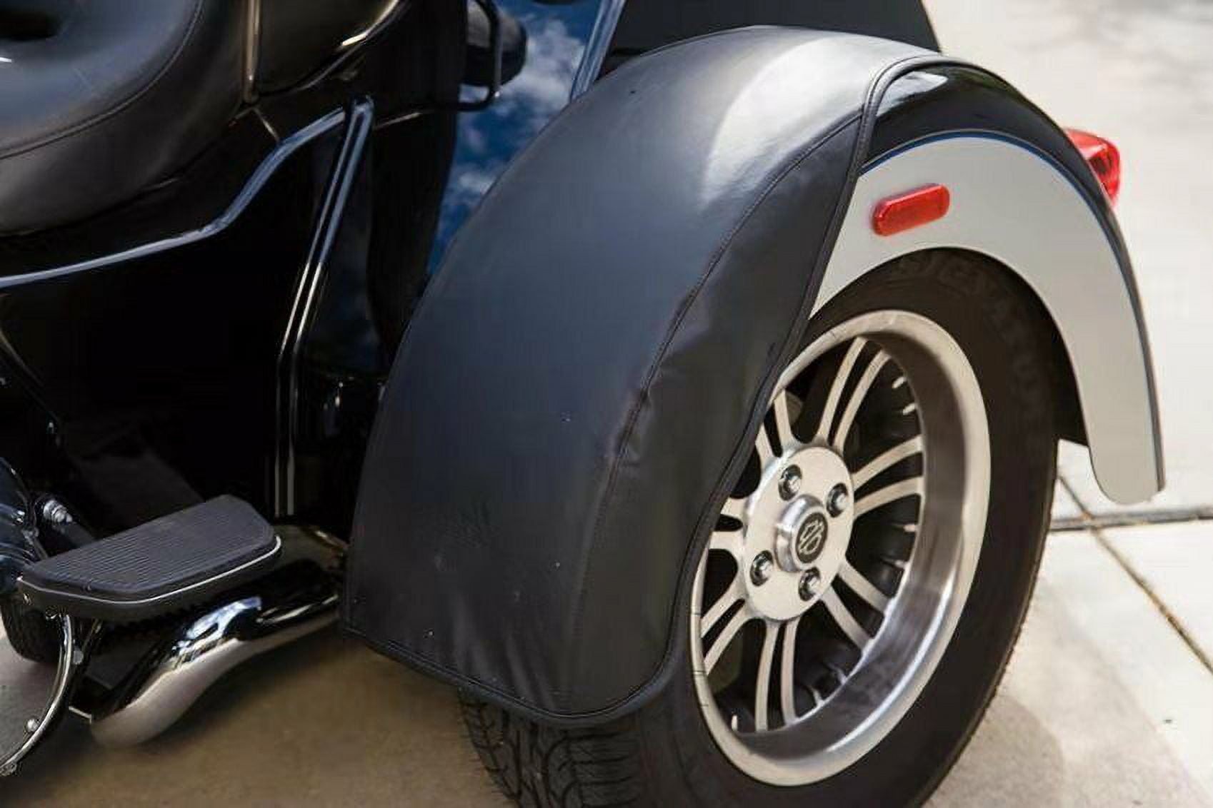 Mutazu Rear Trike Fender Bra Set For Harley-Davidson Black, Sold in a pair, image size:1698x1132