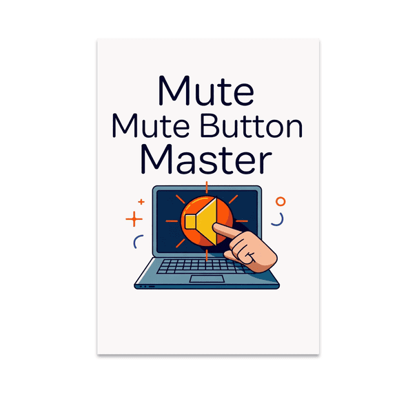 Mute Button Master Wall Decor - Work-From-Home Enthusiast - 13x19 Poster Print