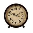 thumbnail image 1 of Mute Clock Tabletop Gold Decor Home Digital Wall Clocks Travel, 1 of 8