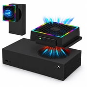Mute Cooling Fan for Xbox Series S, High Speed RGB Fan Cooler System for Xbox Series S Console, 3 Adjustable Fan Speed, Low Noise, Fits Horizontal or Vertical Placement,Black