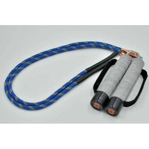 Mute Sports Equipment Split Ropes Adaptive Jump Rope PUP  2 oz. per side WITH GRIP ASSIST for wheelchair fitness.