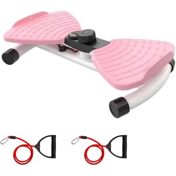 Mute Waist Twister Board, 3-Level Adjustable Ab Workout Machine for Women Men, Noiseless Exercise Twist Board for Home Gym, 330 lbs Capacity, Digital Timer
