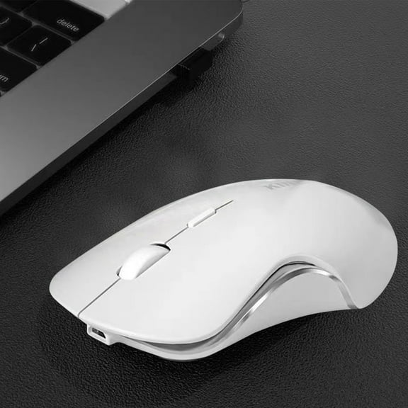 Mute Wireless Mouse with 1000mAh Rechargeable Battery, Staron Ergonomic Silent Click Computer Mouse Adjustable DPI, Portable USB Optical Mouse for Office Home Laptop PC Pink Green Black White