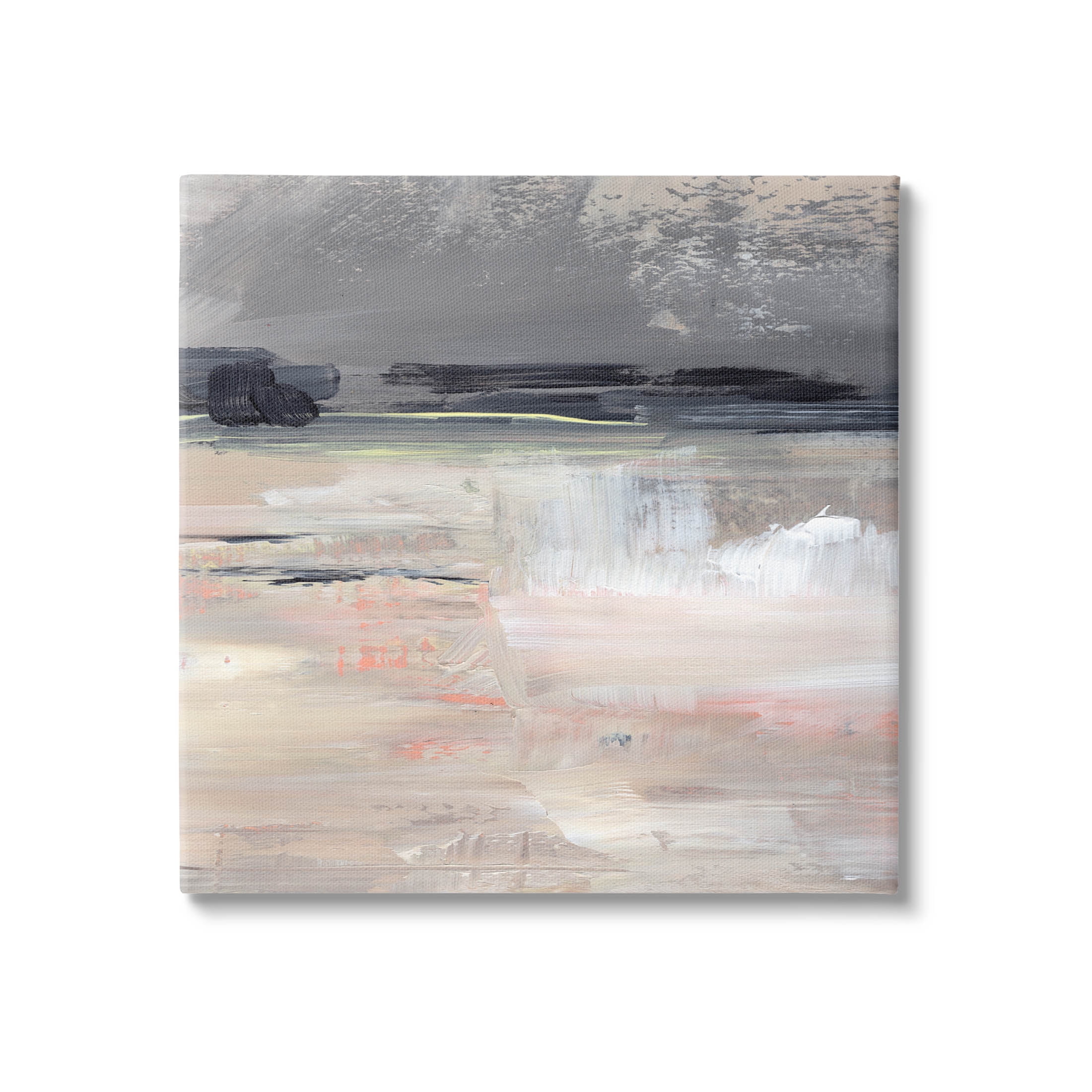 Muted Abstract Landscape Abstract Painting Gallery Wrapped Canvas Print Wall Art