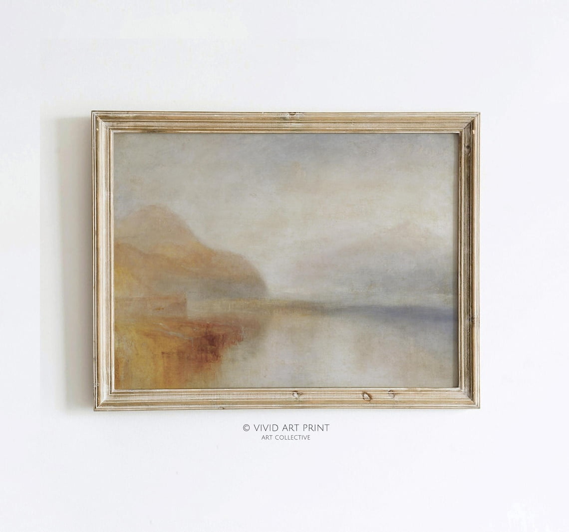 Muted Abstract Landscape Neutral Cottage Wall Art Poster - Walmart.com