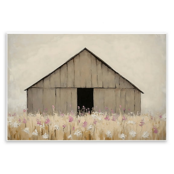 Stupell Industries Muted Barn in Meadow Wall Plaque Art, design by Franklyn Gregory