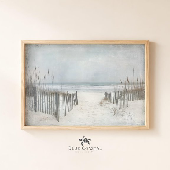 Muted Beach Forgotten Coast Art Vintage Ocean Print St. George Island Florida Florida Decor Beach House Decor, Unframed Paper Print