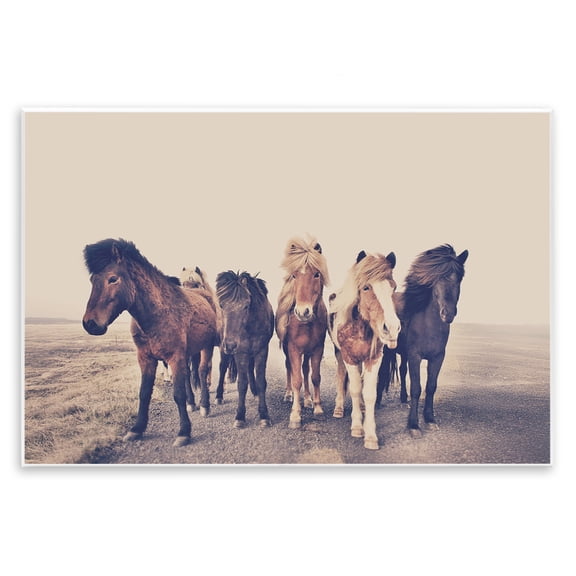 Stupell Industries Muted Brown Horse Group Wall Plaque Art, design by Sisi and Seb