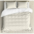 thumbnail image 1 of Muted Colors Duvet Cover Set King Size, Abstract Zigzag Squares in Soft Tones Ornate Graphic Print, Decorative 3 Piece Bedding Set with 2 Pillow Shams, Champagne Dust and Pale Salmon, by Ambesonne, 1 of 3