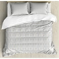 thumbnail image 1 of Muted Colors Duvet Cover Set Queen Size, Flowers on Vertical Stripes Calming Vibes, Decorative 3 Piece Bedding Set with 2 Pillow Shams, Pale Ceil Blue Pale Rose Marigold Laurel Green, by Ambesonne, 1 of 3